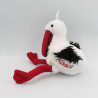 Peluche cigogne blanche rouge noir Alsace 30 cm