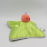 Doudou plat réversible ours poisson gris vert FISHER PRICE