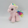 Doudou peluche licorne rose arc en ciel DOHO