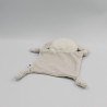 Doudou plat chien beige blanc rayé POMMETTE