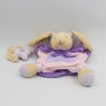 Doudou et Compagnie plat marionnette lapin mauve rose