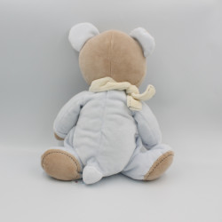 Grand Doudou ours beige bleu NICOTOY