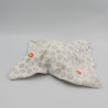 Doudou plat ours gris blanc ronds MOTS D'ENFANTS SIPLEC
