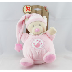 Doudou ours boule bleu oiseau étoile NICOTOY NEUF