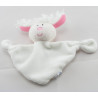 Mini Doudou plat agneau mouton blanc rose LUMINOU NEUF