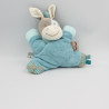 Doudou semi plat âne cheval gris bleu Gaston et Cyril NATTOU