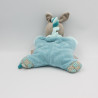 Doudou semi plat âne cheval gris bleu Gaston et Cyril NATTOU