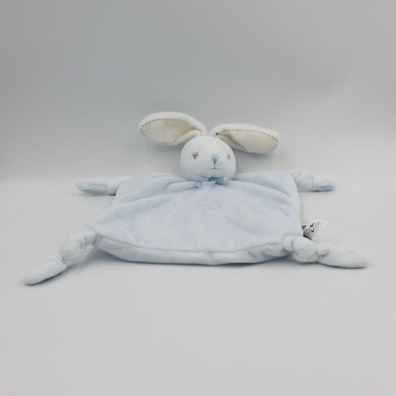 Doudou plat lapin bleu PERLE KALOO