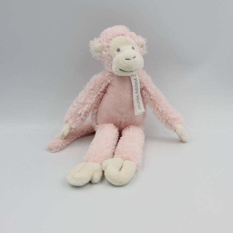 Doudou singe rose HAPPY HORSE