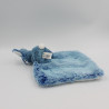 Doudou lapin bleu blanc mouchoir DANI