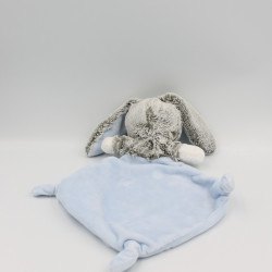 Doudou plat luminescent ours lapin gris bleu étoiles MOTS D'ENFANTS