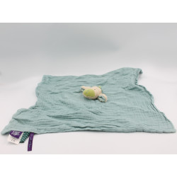 Doudou plat lange mouton vert bleu Les Jolis pas beaux MOULIN ROTY