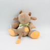 Doudou girafe vache marron bleu vert orange NATTOU