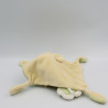 Doudou plat vache vert blanc fleur Dodo d'amour MGM