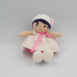 Doudou poupée blanc rose ours KALOO
