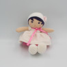 Doudou poupée blanc rose ours KALOO