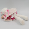 Doudou poupée blanc rose ours KALOO