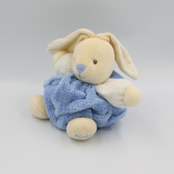 Doudou lapin plume blanc bleu KALOO