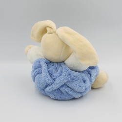 Doudou lapin plume blanc bleu KALOO