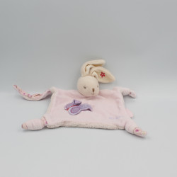Doudou plat lapin rose papillon Lilirose KALOO