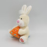 Doudou lapin écru cloche orange GIPSY