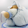 Doudou ours bleu blanc hérisson KALOO NEUF