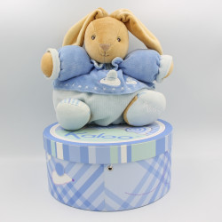 DOUDOU LAPIN PATAPOUF BLEU SOURIS KALOO