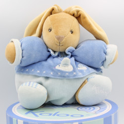 DOUDOU LAPIN PATAPOUF BLEU SOURIS KALOO