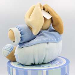 DOUDOU LAPIN PATAPOUF BLEU SOURIS KALOO