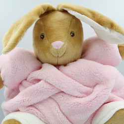 DOUDOU LAPIN PLUME ROSE KALOO NEUF