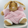 DOUDOU LAPIN PLUME ROSE KALOO NEUF