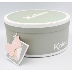 DOUDOU LAPIN PLUME ROSE KALOO NEUF