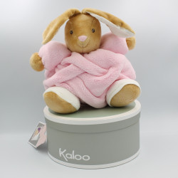 DOUDOU LAPIN PLUME ROSE KALOO NEUF