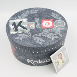 DOUDOU PLAT LAPIN BLEU GRIS P'TIT MEC DENIM KALOO NEUF