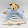 DOUDOU PLAT LAPIN BLEU GRIS P'TIT MEC DENIM KALOO NEUF