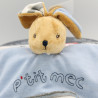 DOUDOU PLAT LAPIN BLEU GRIS P'TIT MEC DENIM KALOO NEUF