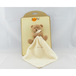 Doudou plat ours marron beige mouchoir Baby nat 