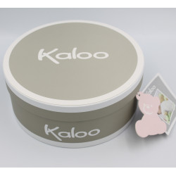 Doudou plat lapin plume beige rose KALOO