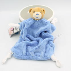 Doudou plat ours plume bleu Indigo KALOO