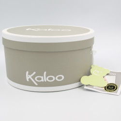 Doudou lapin plume beige vert KALOO