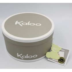 Doudou lapin plume beige vert KALOO