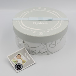 Doudou plat lapin bleu PERLE KALOO 