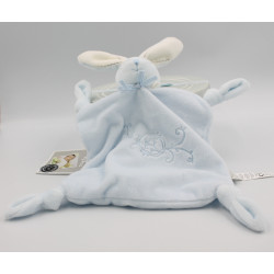 Doudou plat lapin bleu PERLE KALOO