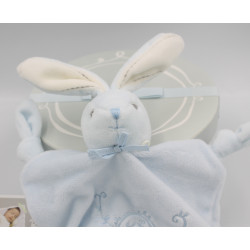 Doudou plat lapin bleu PERLE KALOO