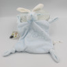 Doudou plat lapin bleu PERLE KALOO