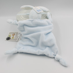 Doudou plat lapin bleu PERLE KALOO