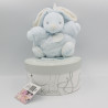 Doudou lapin bleu P'tit lapinou PERLE KALOO 