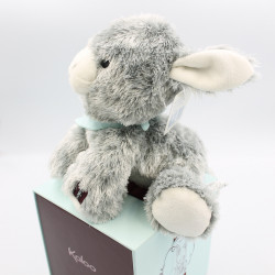 Doudou ane gris blanc foulard bleu Régliss KALOO