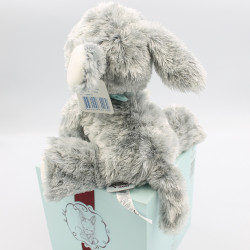 Doudou ane gris blanc foulard bleu Régliss KALOO