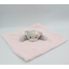 Doudou plat couverture chat ours gris rose